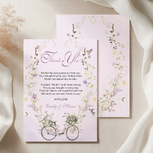 Een Kleine Wilde Bloem Lente Baby Shower Bedankkaart