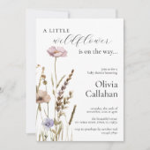 Een kleine wilde bloem meisje Baby shower elegant Kaart (Voorkant)