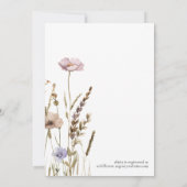 Een kleine wilde bloem meisje Baby shower elegant Kaart (Achterkant)