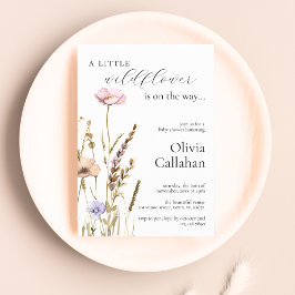 Een kleine wilde bloem meisje Baby shower elegant Kaart