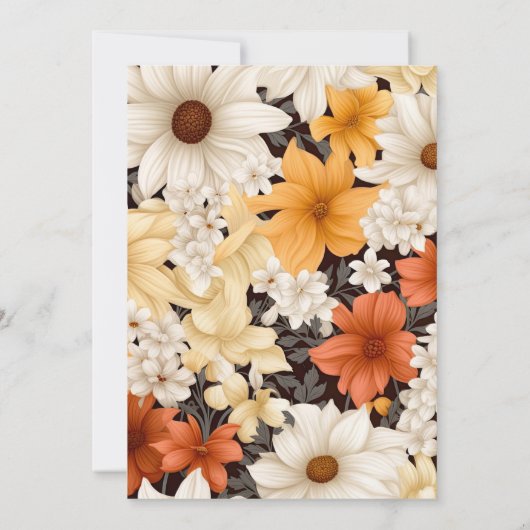 Een Kleine Wilde Bloem Meisje Baby Shower Kaart (Achterkant)