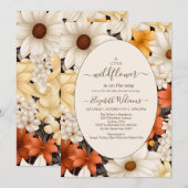 Een Kleine Wilde Bloem Meisje Baby Shower Kaart (Voorkant / Achterkant)