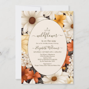 Een Kleine Wilde Bloem Meisje Baby Shower Kaart