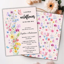Een Kleine Wilde Bloem Meisje Baby Shower Kaart