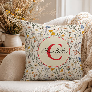 Een Kleine Wilde Bloem Meisje Baby Shower Kussen