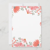 Een Kleine Wilde Bloem Meisje Perzik Baby Shower Kaart (Achterkant)