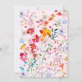Een kleine wilde bloem roze bloemen meisje Baby sh Kaart (Achterkant)