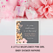 Een Kleine Wilde Bloem Roze Meisje Baby Shower Servet