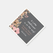 Een Kleine Wilde Bloem Roze Meisje Baby Shower Servet (Hoek)