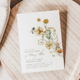 Een kleine Wilde-bloemenmeiden Floral Birthday Par Kaart