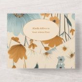 Een kleine Wilde Boho Natuur Theme Baby shower All In One Uitnodiging (Achterkant)