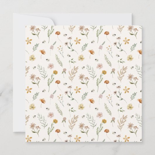 Een kleine Wilde Boho Natuur Theme Baby shower Kaart (Achterkant)