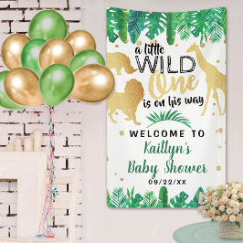 Een kleine wilde die op weg is naar het Baby showe Spandoek