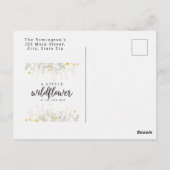 Een Kleine Wilde Gele Waterverf Baby Shower Briefkaart (Achterkant)