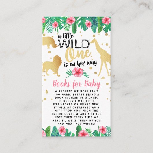 Een kleine wilde op haar weg, meisjes boeken voor  informatiekaartje (Voorkant)