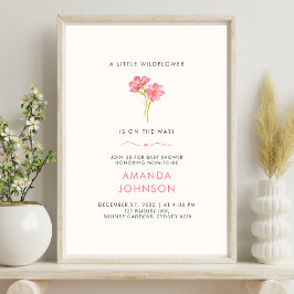 Een kleine Wildflower Baby in Bloom Baby shower Poster