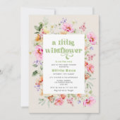 Een kleine wildflower baby meisje douche kaart (Voorkant)