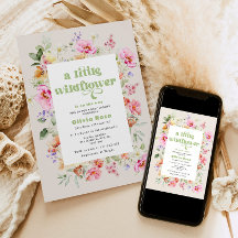 Een kleine wildflower baby meisje douche