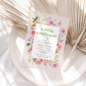 Een kleine wildflower baby meisje douche kaart