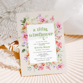 Een kleine wildflower baby meisje douche kaart