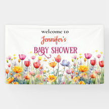 Een kleine wildflower baby meisje douche