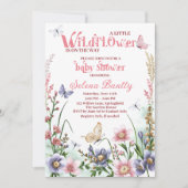 Een kleine Wildflower Baby Meisje Douche Waterverf Kaart (Voorkant)