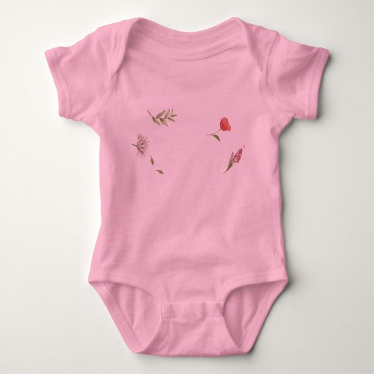 Een kleine wildflower baby meisje romper (Voorkant)