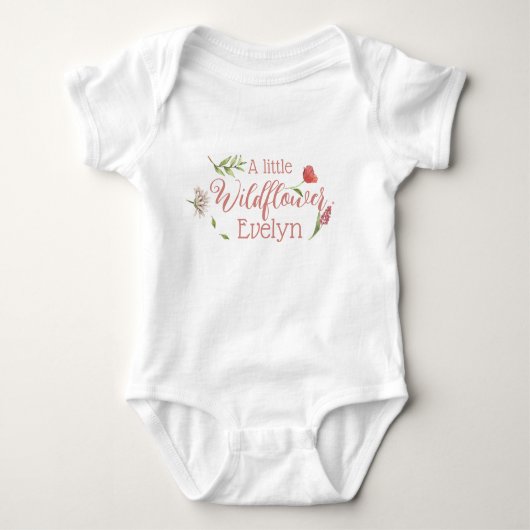 Een kleine wildflower baby meisje romper (Voorkant)