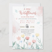 Een kleine wildflower baby shower uitnodiging (Voorkant)
