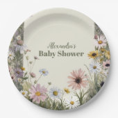 Een kleine Wildflower Boho Natuur Papieren Bordje (Voorkant)