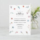 Een kleine Wildflower is op weg Meisje Baby shower Kaart (Staand voorkant)