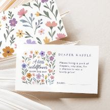 Een kleine Wildflower Luier Raffle Girl Baby showe