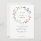 Een kleine Wildflower Waterverf Meisje Baby shower Kaart (Voorkant)