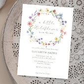 Een kleine Wildflower Waterverf Meisje Baby shower Kaart