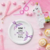 Een kleine zeemeermin 1e verjaardag papieren bordje (Feest)