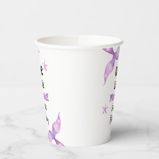 Een kleine zeemeermin 1e verjaardagsfeestje papieren bekers (Links)