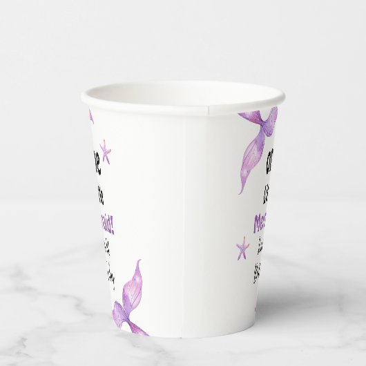 Een kleine zeemeermin 1e verjaardagsfeestje papieren bekers (Rechts)