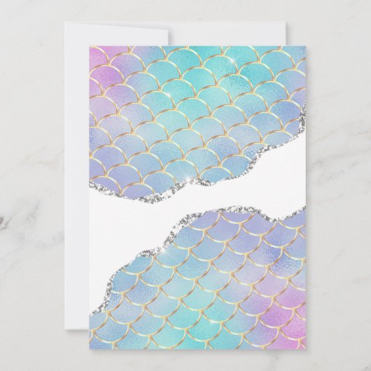 Een kleine zeemeermin is op weg naar het Baby show Kaart (Achterkant)