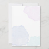 Een kleine zeemeermin meisje Baby shower feest Kaart (Achterkant)