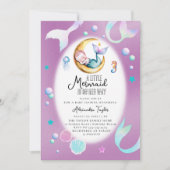 Een kleine zeemeermin op weg naar Zee meisje Baby  Kaart (Voorkant)