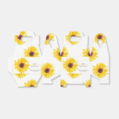 Een kleine zonnebloem is onderweg. bedankdoosjes (Uitgevouwen)