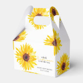 Een kleine zonnebloem is onderweg. bedankdoosjes (Voorkant Zijde)