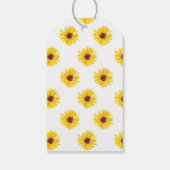 Een kleine zonnebloem is op weg naar het Label van Cadeaulabel (Achterkant)