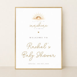 Een Kleine Zonnestraal Baby Shower Welkom Bord Fee Poster