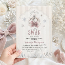 Een Kleine Zwaan Is Op Weg Winter Baby Shower