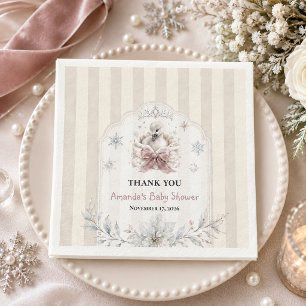 Een Kleine Zwaan Winter Prinses Baby Shower Servet