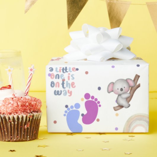 Een kleintje is onderweg, Baby shower inpakken Cadeaupapier (Verjaardagsfeest)