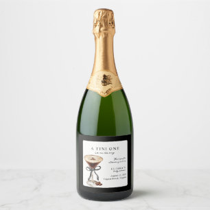 Een kleintje is op komst Baby Shower Sparkling Wijnetiket