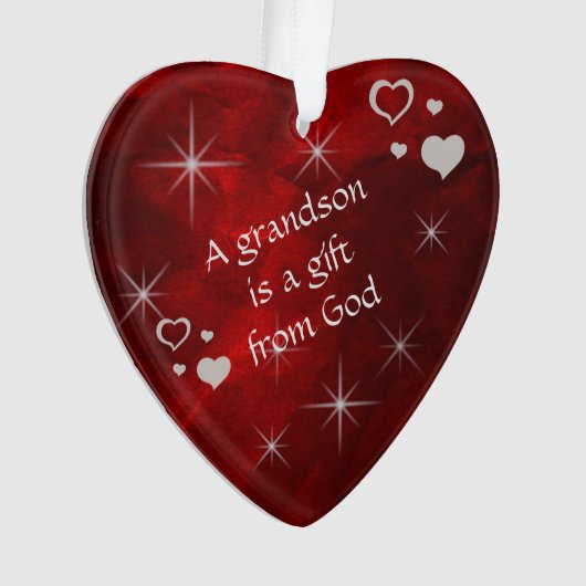 Een kleinzoon is een cadeau. ornament (voorkant)