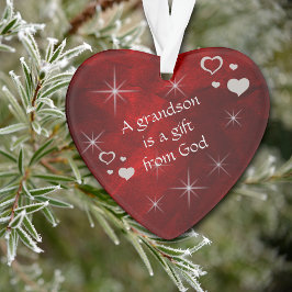 Een kleinzoon is een cadeau. ornament